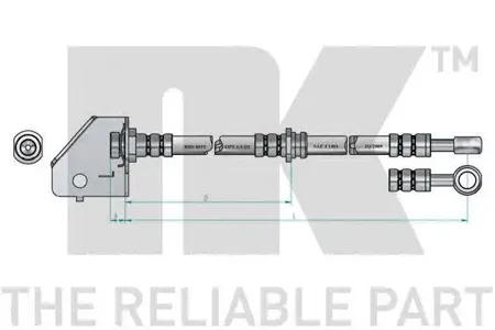 NK 853475 Шланг тормозной Hyundai Kia 04-