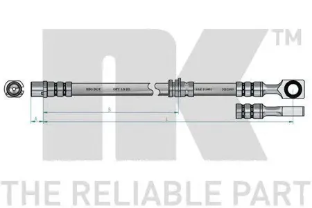 NK 853651 Шланг тормозной