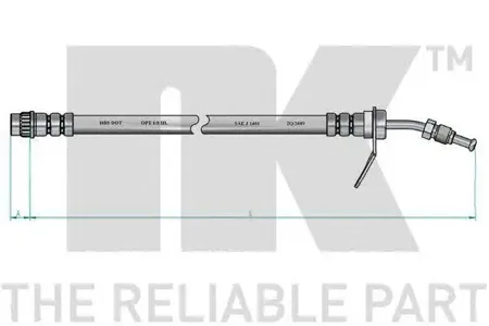 NK 853670 Шланг тормозной Opel Movano 98-