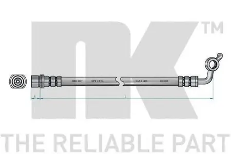 NK 854569 Шланг тормозной Toyota Hiace ab 95-