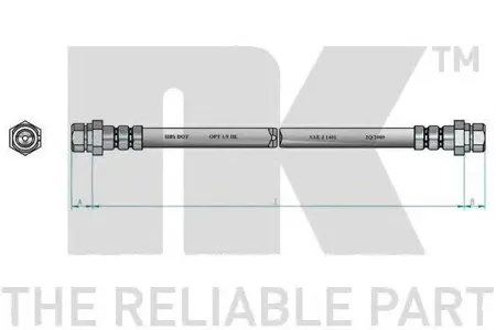NK 8547103 Шланг тормозной 