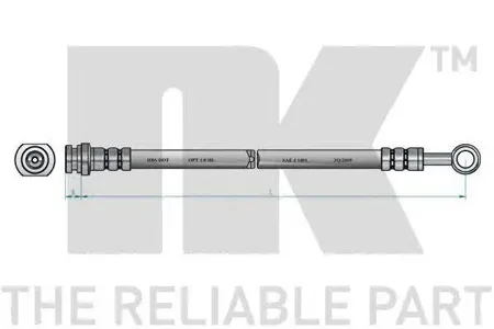 NK 855015 Шланг тормозной