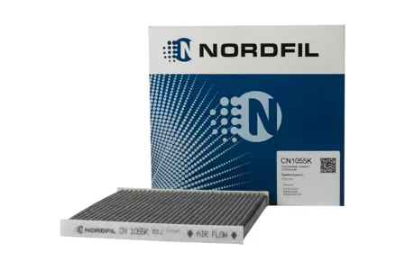 NORDFIL CN1055K Фильтр салона угольный Toyota Avensis II (T25), Corolla IX (E12E13), Corolla IX Verso (E12J).