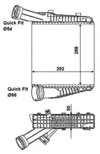 NRF 30198 Интеркулер VAG Q7 Touareg 3.0TFSI3.0TD4.2TD 06- правый
