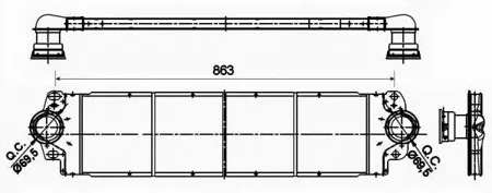 NRF 30354 Интеркулер VW T5 1.9TDI 2.5TDI 03-