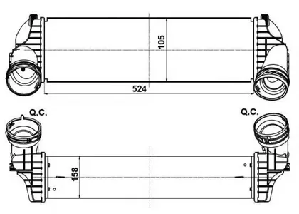 NRF 30359 Интеркулер BMW F15 2.0-3.04.0D 13-