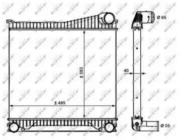 NRF 30913 Интеркулер Land Rover Discovery 3.0D 10-