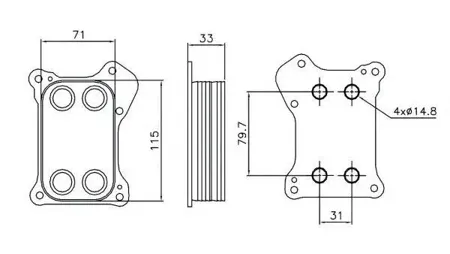 NRF 31167 Радиатор масл alfa mito Fiat doblopuntoideaopl Corsa d Astra h 1.3dcdti 06-10
