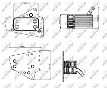NRF 31258 Масляный радиатор
