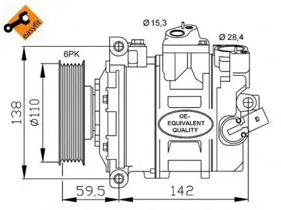 NRF 32146 Компрессор конд. Audi a1a3a4a6q3tt 97