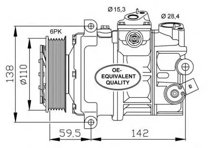 NRF 32147 Компрессор конд. Audi a3 03