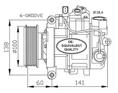 NRF 32263 Компрессор Audi a4 1.6 2000-2004