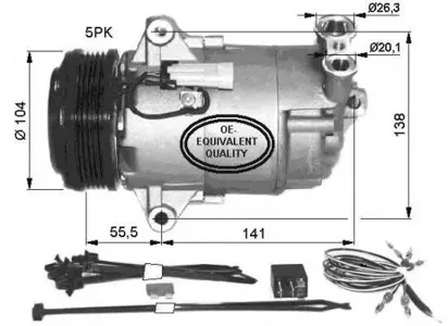 NRF 32426 Компрессор кондиционера Opel Astra GH Meriva Zafira AB