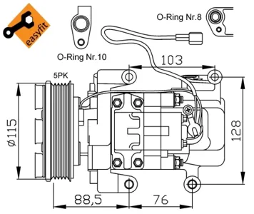 NRF 32681 Компрессор кондиционера Mazda 3 03