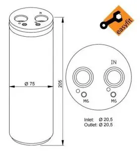 NRF 33205 Осушитель конд. Audi a4 00-a6 04-r8 07- Seat exeo 08-exeo st 09