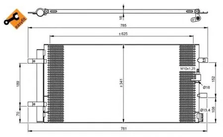 NRF 350046 Конденсер Audi A4A5A6A7Q5 1.8-3.02.0D-3.0D 07-