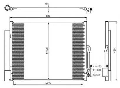 NRF 350053 Радиатор кондиционера