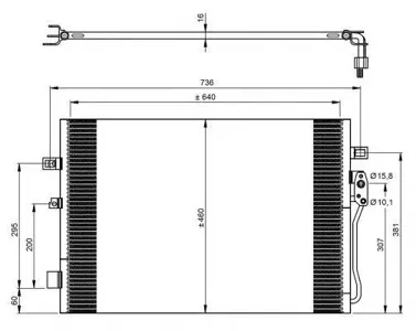 NRF 350087 Конденсатор, кондиционер