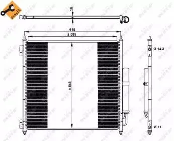 NRF 350336 Радиатор кондиционера
