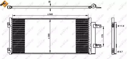 NRF 350338 Радиатор кондиционера Opel Astra k 15