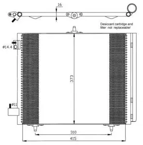 NRF 35405 Конденсер Citroen C2C3 Peugeot 2071007 1.1-1.61.4-1.6HDi 02-