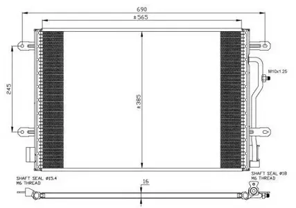 NRF 35465 Конденсер Audi A4 1.6-3.01.9-2.5TD 01-09
