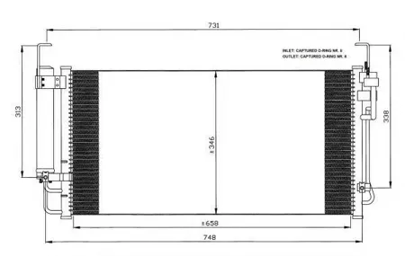 NRF 35473 Конденсатор, кондиционер
