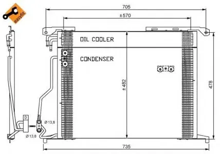 NRF 35578 Конденсер Mercedes W220 2.8-63 AMG 98-06