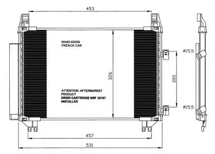 NRF 35653 Конденсатор, кондиционер