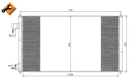 NRF 35681 Конденсер Ford Transit Connect 1.81.8TD 02-