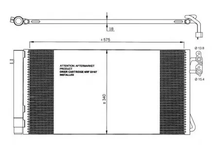 NRF 35773 Конденсер BMW E81E82E90E91E93E84 2.0-3.0 07-