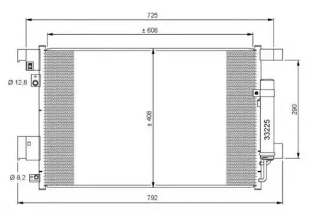NRF 35872 Радиатор кондиционера Mitsubishi ASX 10- 1.6