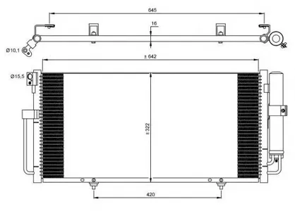 NRF 35875 Конденсер Subaru Impreza 1.6-2.5 00-