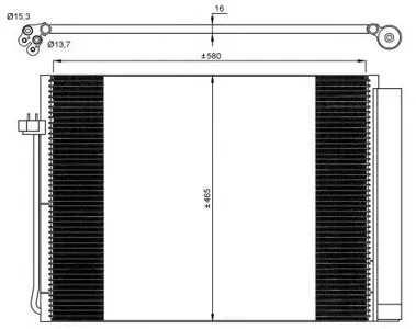 NRF 35906 Конденсер BMW X5 14- 3.0D