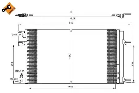 NRF 35919 Конденсер GM Astra 10- 1.4