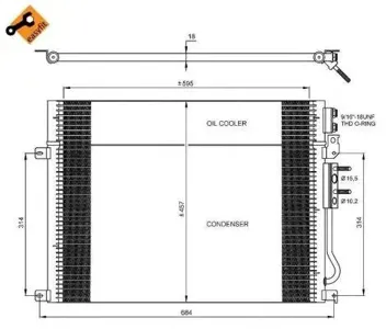 NRF 35920 Радиатор кондиционера Jeep Commander Grand Cherokee 3.0D3.7-5.7 05-10