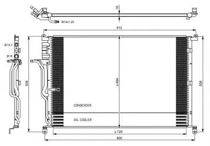 NRF 35923 Радиатор кондиционера Audi A8 2.8-6.03.0TD4.0TD 02-10
