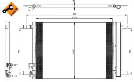 NRF 35968 Конденсер VAG Passat 15- 2.0D