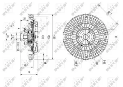 NRF 49566 Муфта вентилятора VW Passat 1.9D 01-