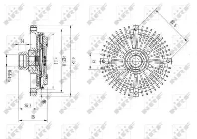 NRF 49567 муфта вентилятора BMW E30E36E28E34 1.6-3.5 81-00