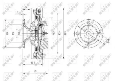 NRF 49572 Муфта вентилятора радиатора