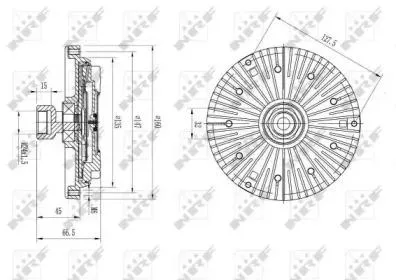 NRF 49582 Муфта вентилятора BMW 3 2.0D 98-