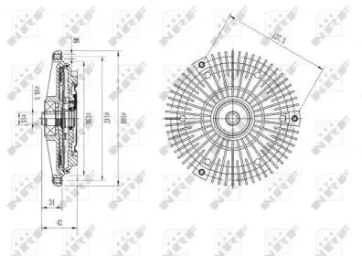 NRF 49583 Муфта вентилятора радиатора