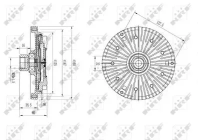 NRF 49589 Муфта вентилятора BMW X5 3.0D 00-