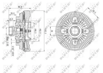 NRF 49610 вискомуфта вентилятораJEEP Grand Cherokee 10>