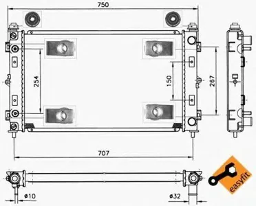 NRF 50232 Радиатор охлаждения двс