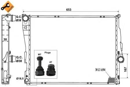 NRF 51580 Радиатор