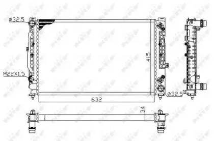 NRF 519504A Радиатор двигателя