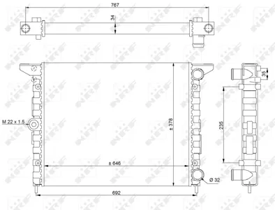 NRF 519523 Радиатор