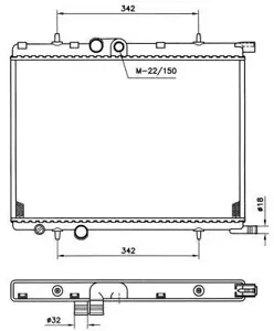NRF 519524 Радиаторсистемыохлаждения